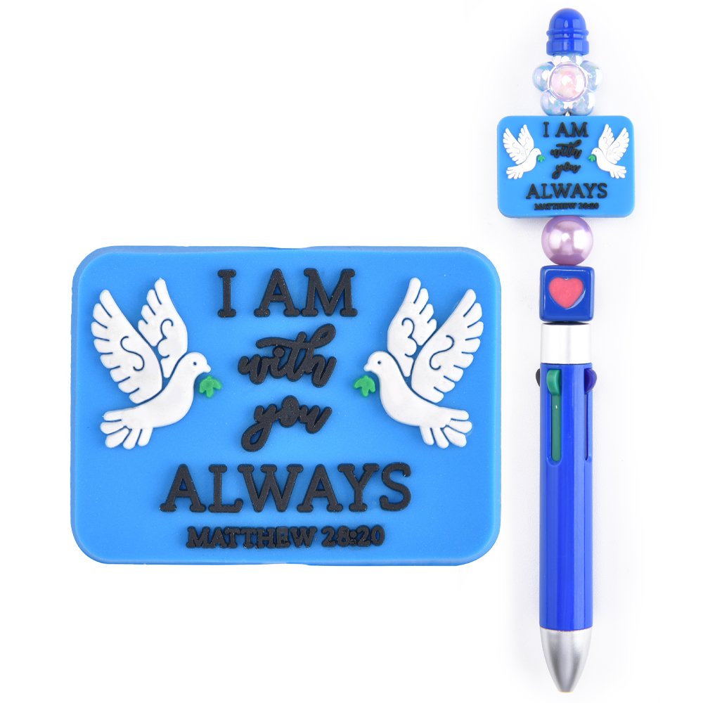 Books Silicone Bead Pens Decorative bead Pens Gift Charms Ballpoint Pens School series Silicone focal beads