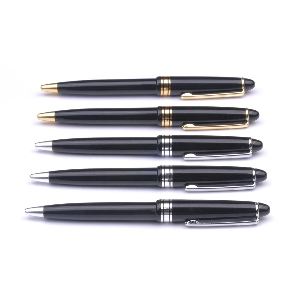 plastic cheap price promotional mont-blanc Custom logo ball Pen for hotel logo print ballpoint pen -black color
