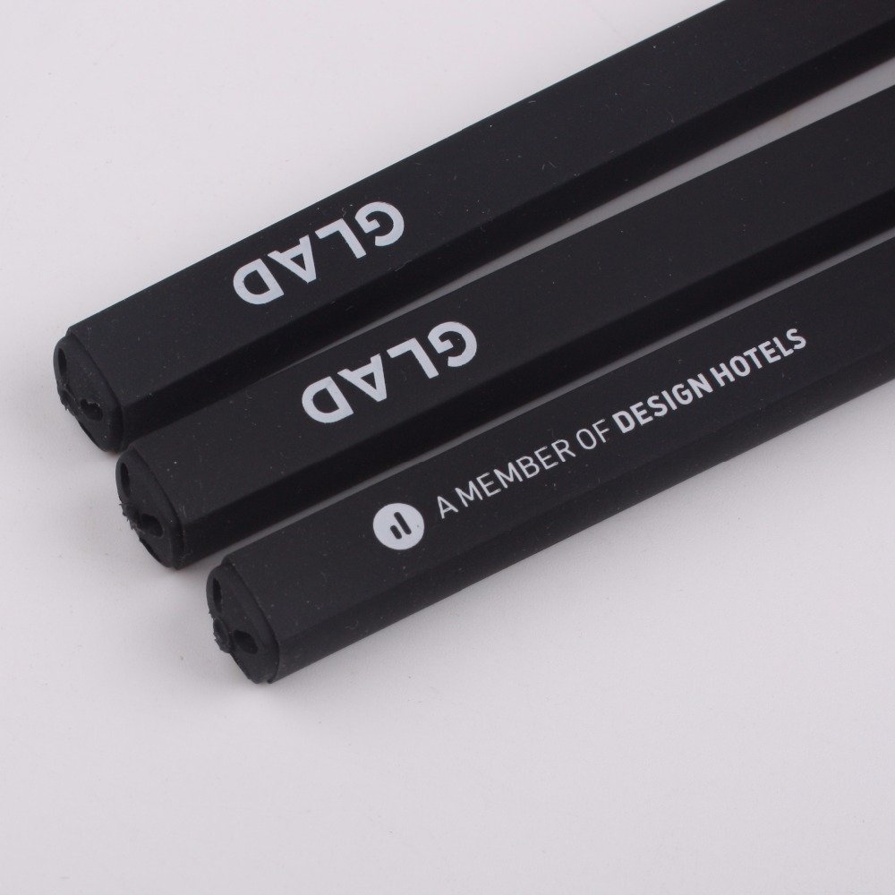Wholesale Custom Logo Square Ballpoint Pen Promotional Rubber Plastic Pen with Cap