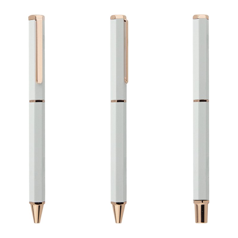 Luxury Ballpoint Pen Hexagon Body Black Ink Roller Pen 0.7mm 1.0mm Point for Men Women Professional Executive Office Present
