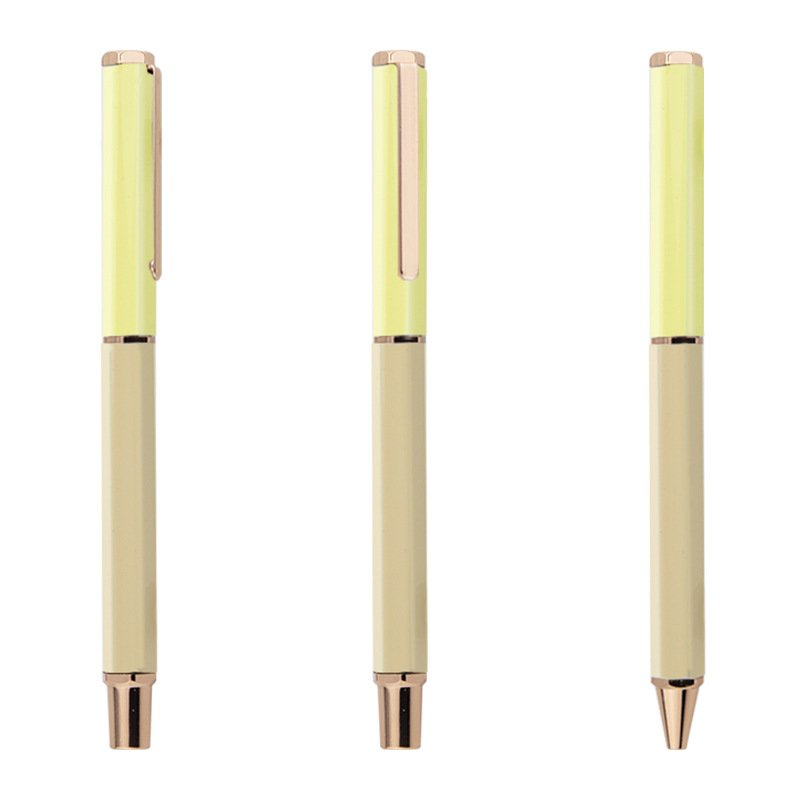 Luxury Ballpoint Pen Hexagon Body Black Ink Roller Pen 0.7mm 1.0mm Point for Men Women Professional Executive Office Present