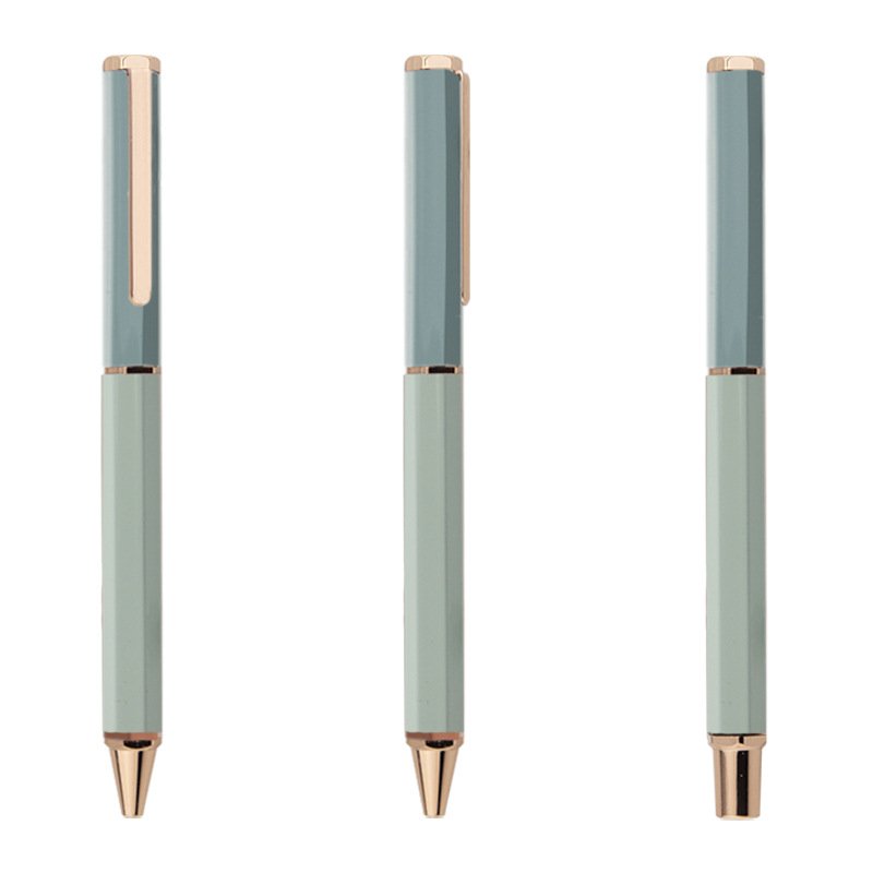 Luxury Ballpoint Pen Hexagon Body Black Ink Roller Pen 0.7mm 1.0mm Point for Men Women Professional Executive Office Present