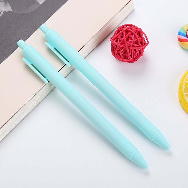 High Quality Plastic Gel Pen Smooth Writing Colorful Click Pen With Custom Logo Wholesale Gel Kawaii Macaron Ballpoint Pens