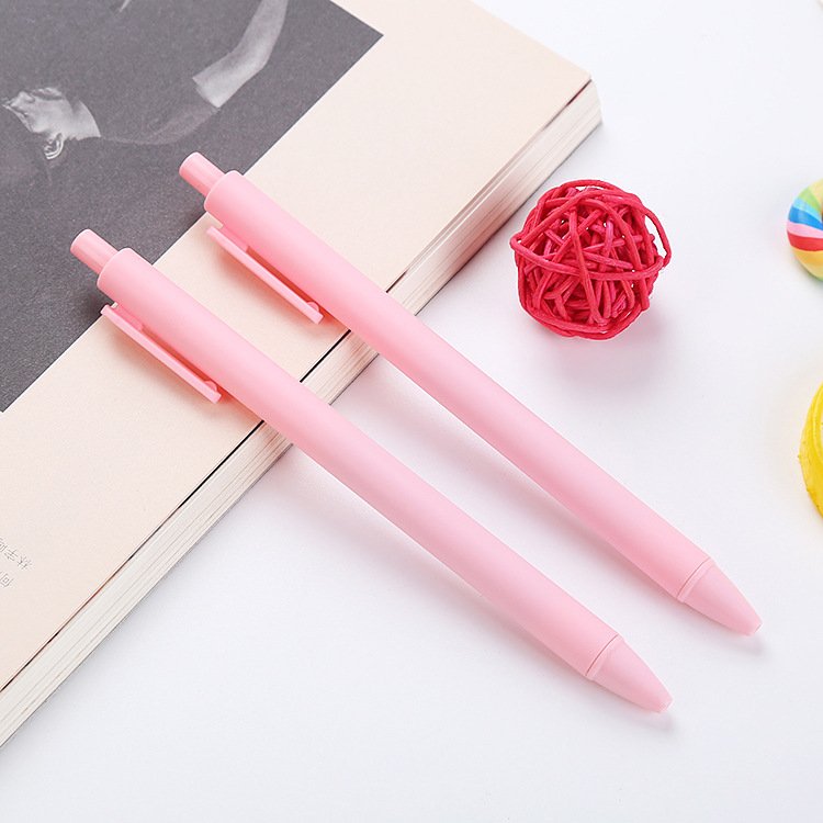High Quality Plastic Gel Pen Smooth Writing Colorful Click Pen With Custom Logo Wholesale Gel Kawaii Macaron Ballpoint Pens