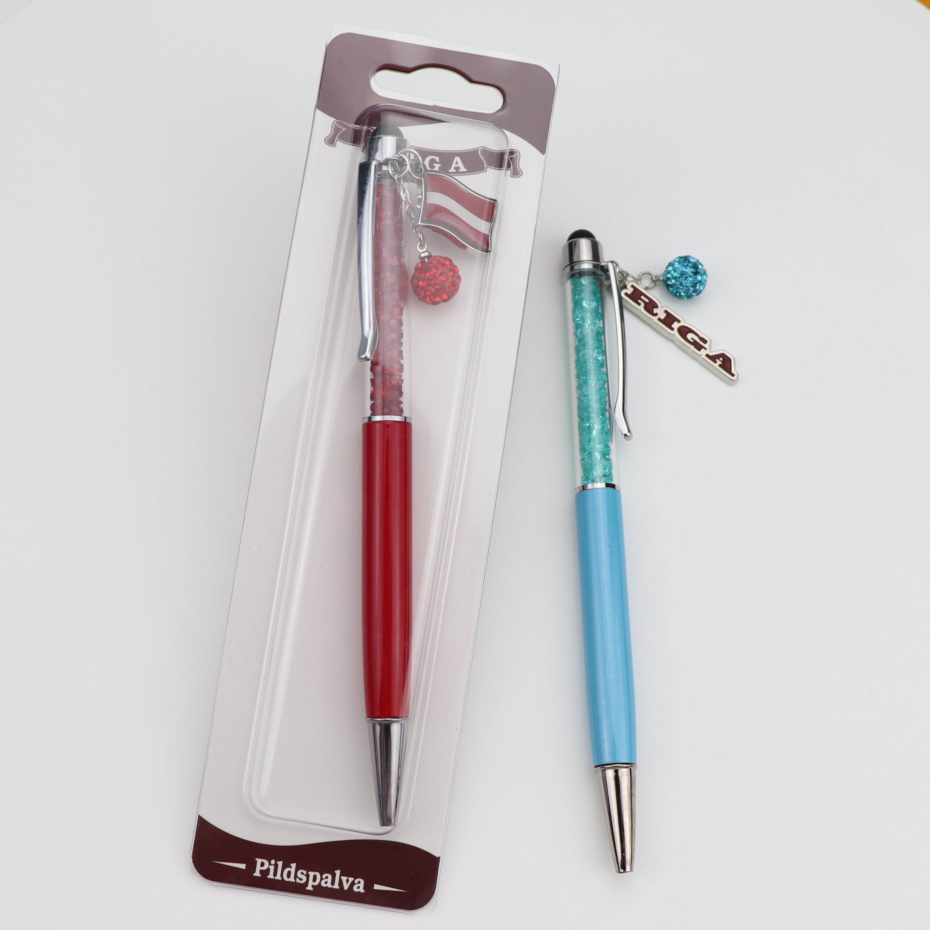 Manufacturers Wholesale Luxury Stationery 0.5 mm Pens Custom Logo Glitter Souvenir Ballpoint Pen