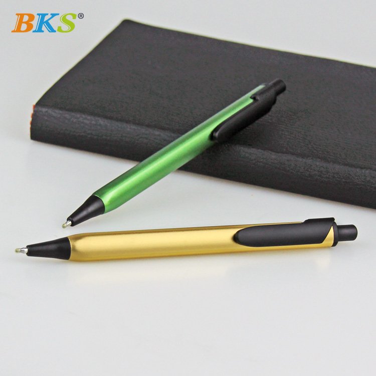 BKS Promotional factory gift Ball Pen Customized Logo Black plastic Ballpoint Pen