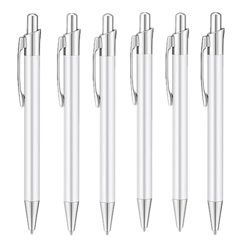 Sublimation Blank Pen Heat Transfer Silver Ballpoint Pen with Shrink Wrap