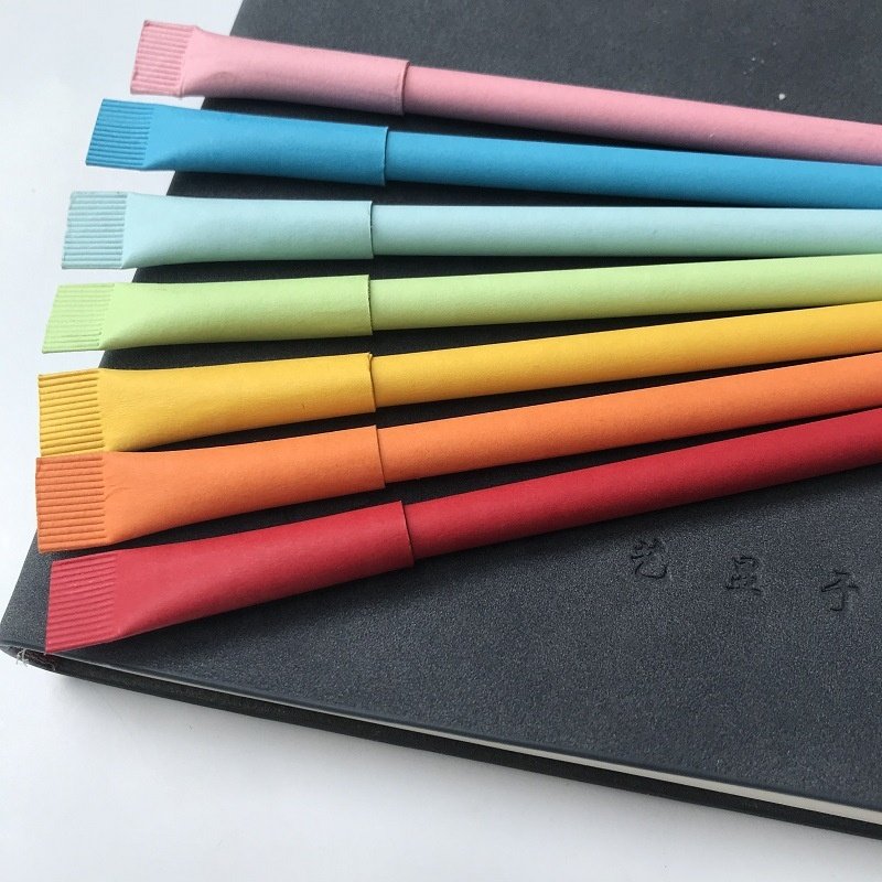 Promotional Eco Recycled Pen Eco Friendly Ballpoint Pen Kraft Paper Pen with LOGO
