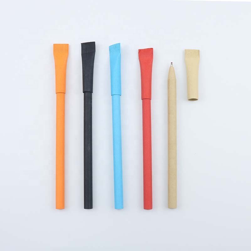 Promotional Eco Recycled Pen Eco Friendly Ballpoint Pen Kraft Paper Pen with LOGO