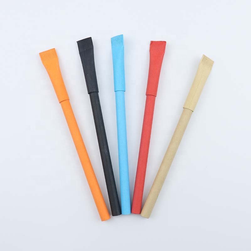 Promotional Eco Recycled Pen Eco Friendly Ballpoint Pen Kraft Paper Pen with LOGO