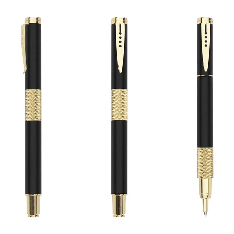 Hot Sale Luxury Metal Ballpoint / Roller Pen Noble Retro Signature Pen with Rose Gold Fittings Custom LOGO for VIP Guest Gifts