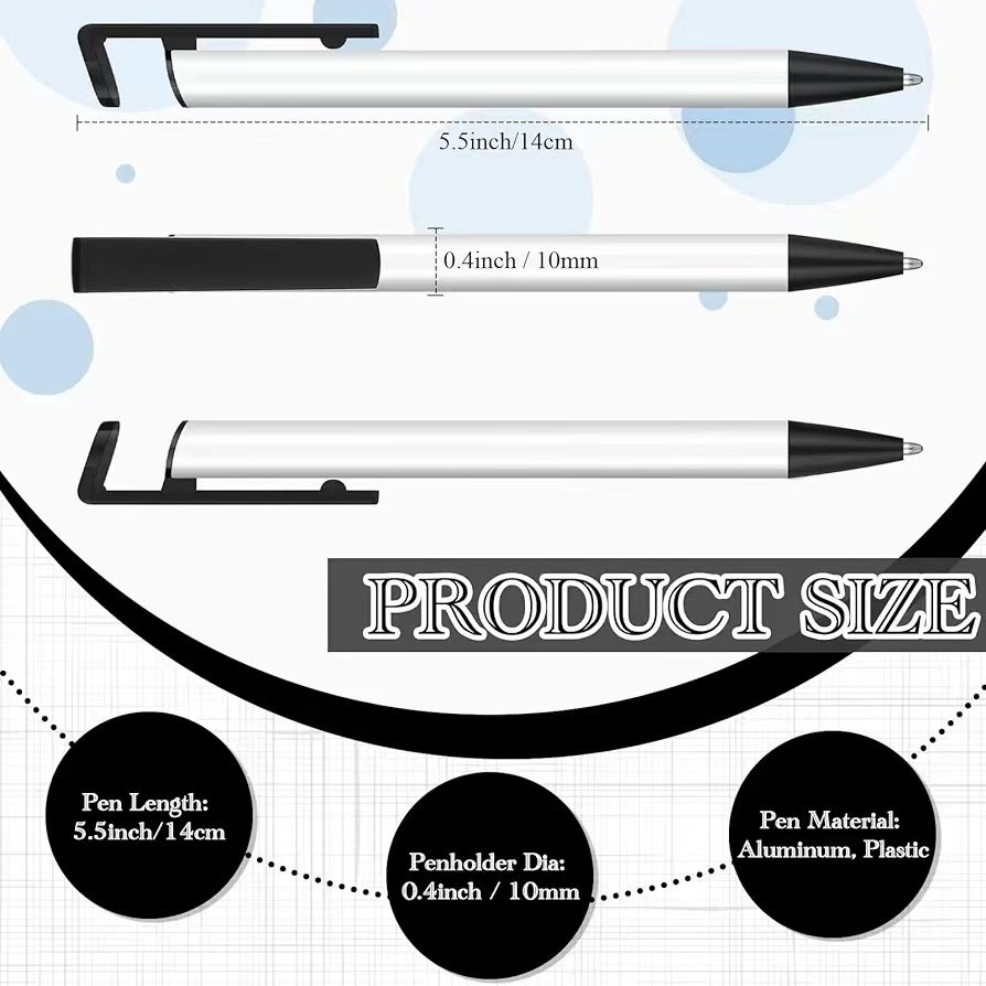 White Sublimation Ballpoint Pens Blank With Shrink Wrap