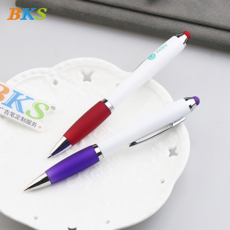 BKS mega Wholesale Advertising Rubber Promotion Pen With Plastic Promotional Personalized Ballpoint pen Custom Logo