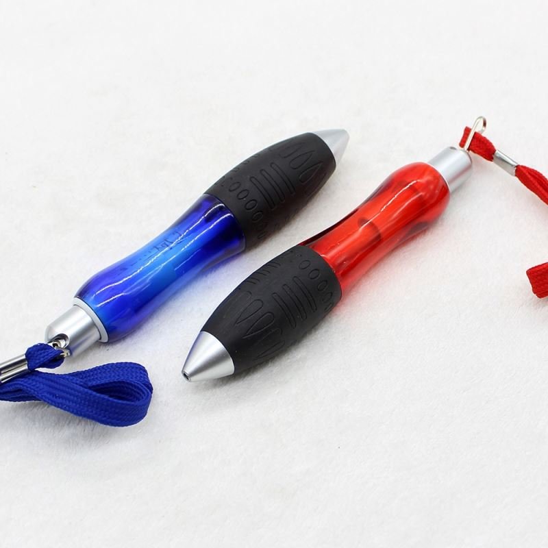 Retractable Big Fat Ballpoint Pens in 5 Colors with Hanging Rope Handwriting Aids for Tremor, Arthritis, Parkinson