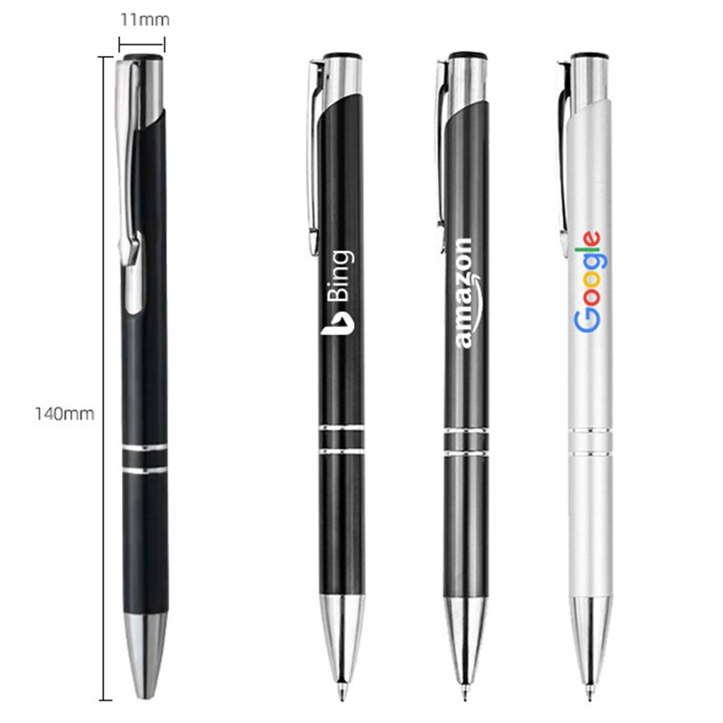 High Quality Promotional Metal Branded Luxury Business Customized Advertising Gift Metal Roller Ball Point Pen with Custom Logo