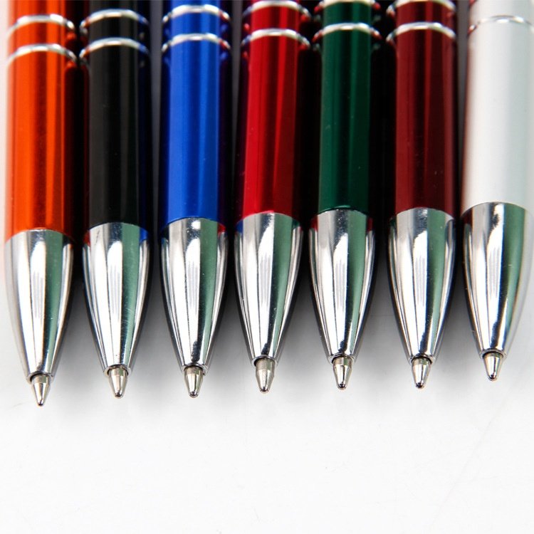 Q-c22 Luxury Promotional branded custom logo club design rollerball pen retractable gift aluminum metal ballpoint pen
