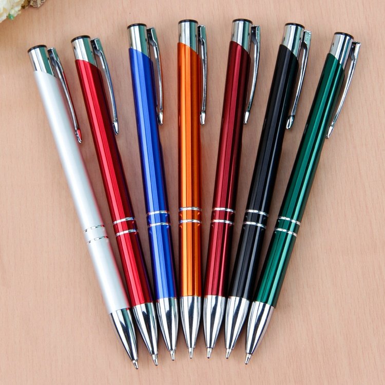 Q-c22 Luxury Promotional branded custom logo club design rollerball pen retractable gift aluminum metal ballpoint pen