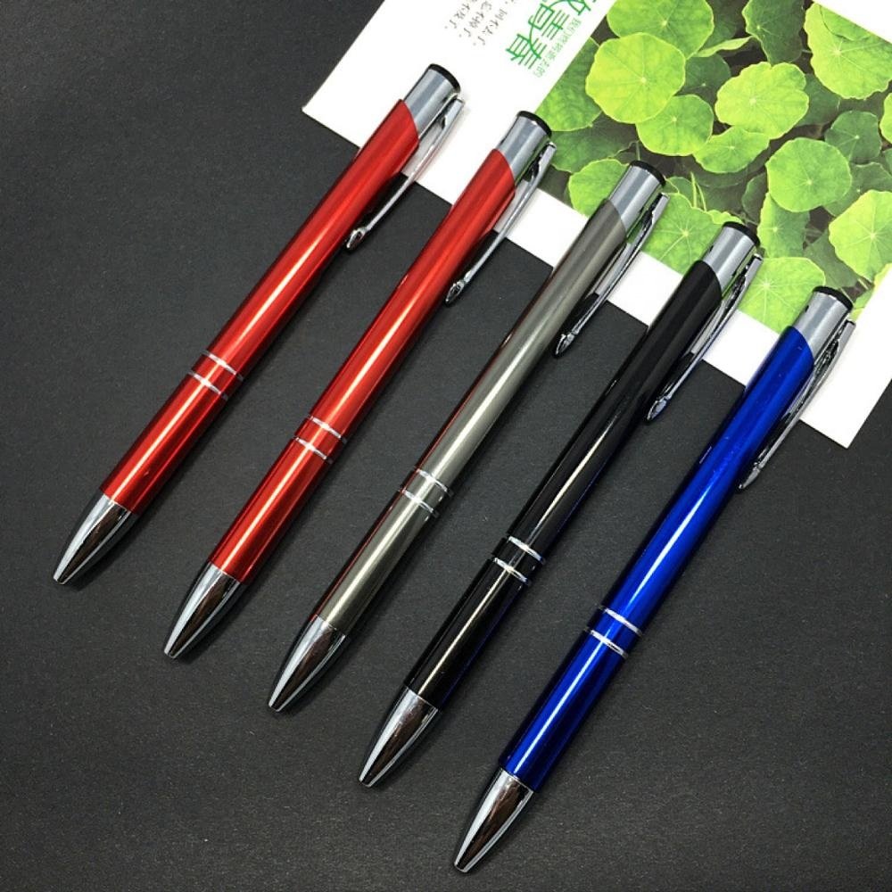Q-c22 Luxury Promotional branded custom logo club design rollerball pen retractable gift aluminum metal ballpoint pen