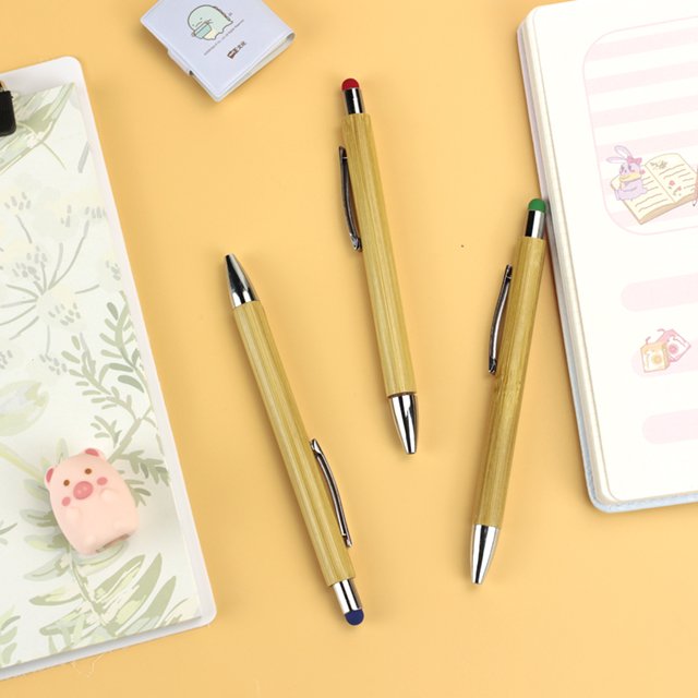 Customization Writing Student Advertising Bamboo ABS Stationery Ball Point Ballpoint Pens