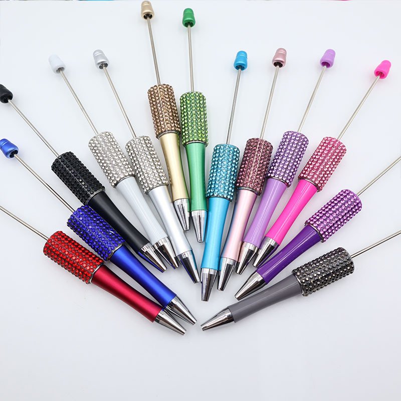 DIY Bead pen multi color Glitter ballpoint pen Diamond Bead gift Pen with custom logo