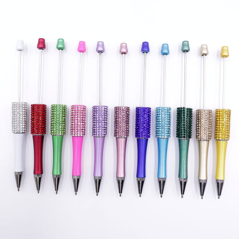 DIY Bead pen multi color Glitter ballpoint pen Diamond Bead gift Pen with custom logo