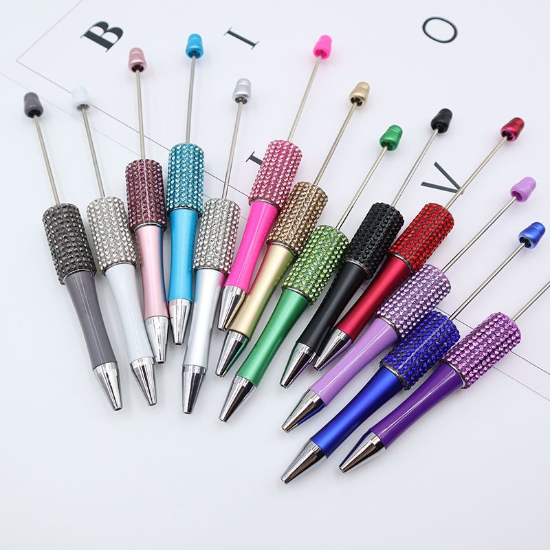 DIY Bead pen multi color Glitter ballpoint pen Diamond Bead gift Pen with custom logo