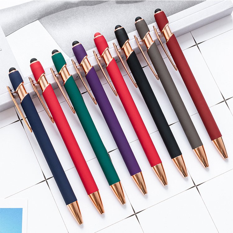 Custom logo Multifunctional Ballpoint Pen Luxury Metal Promotional Ball Pen Colorful Metallic Ball Pen