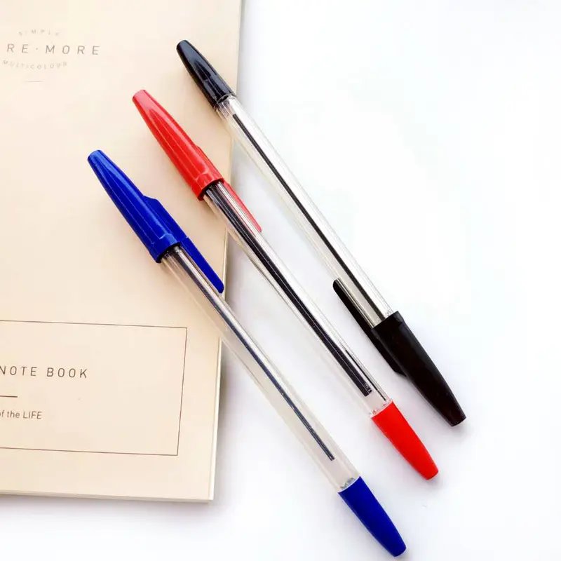 Pen manufacturer wholesale simple cheap plastic ballpoint pen promotional stick ballpen back to school pen