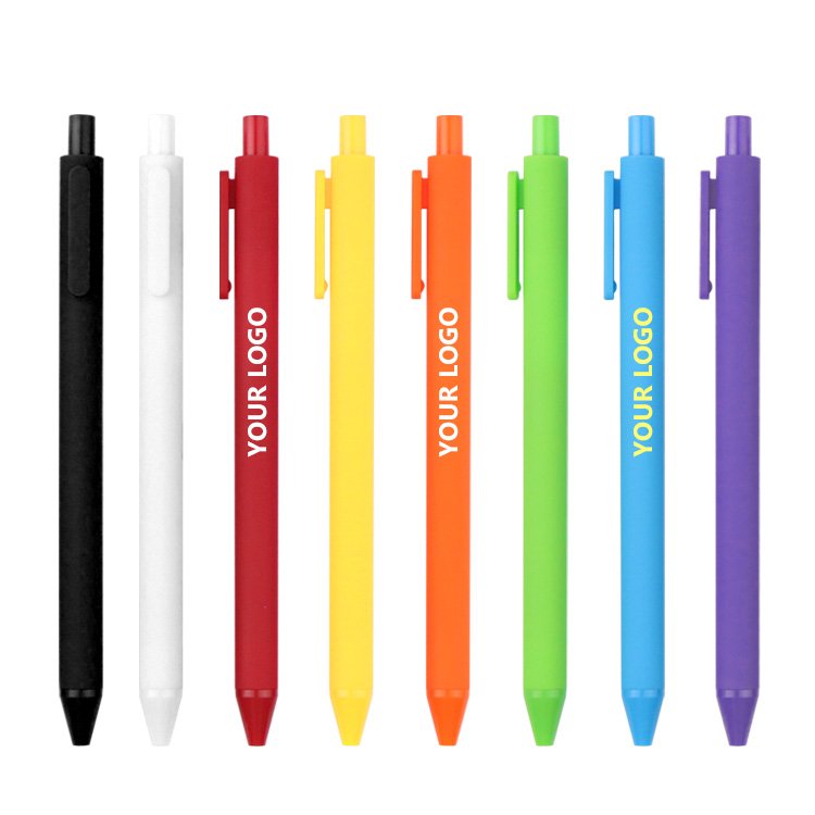 Best bulk plastic cheap multicolored ballpoint pens with OEM retractable custom printed logo for stationery