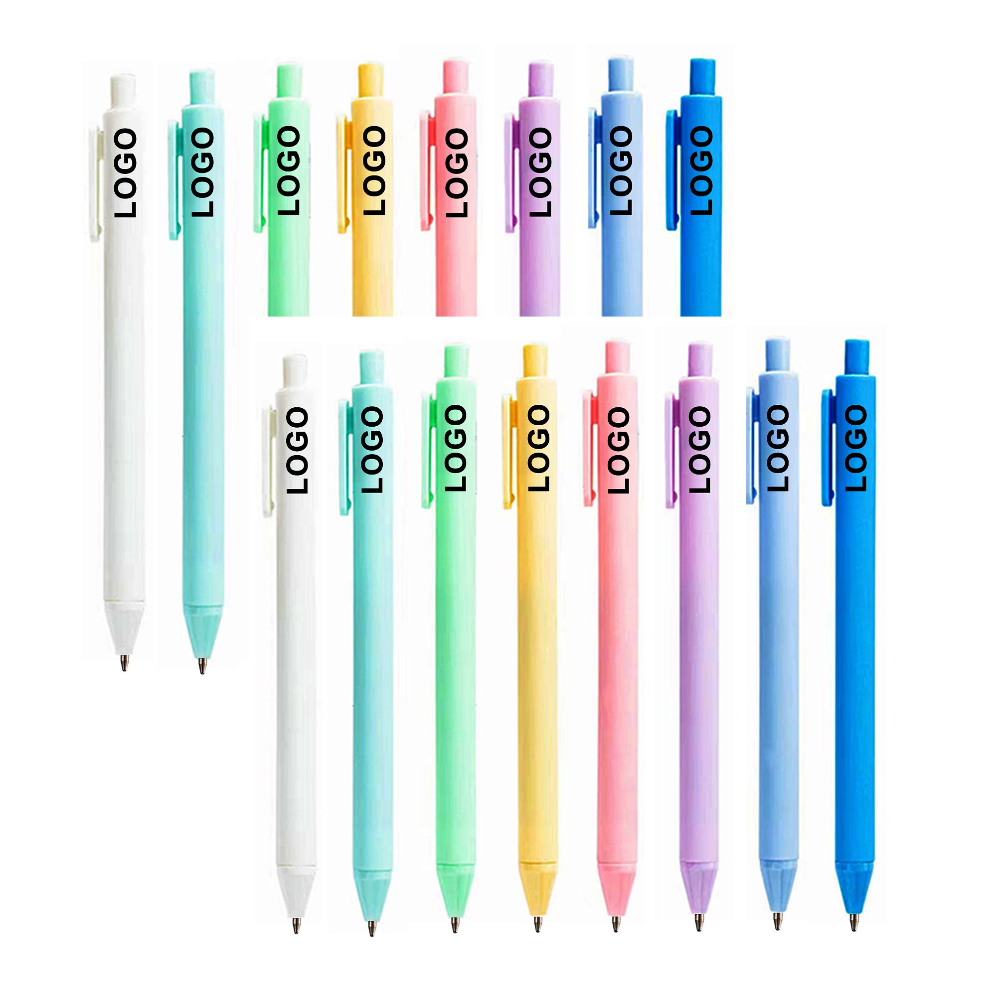 Mulit-Colors Blank Plastic Ballpoint Pen Bulk Custom Personal Printed Logo For School Office Gift