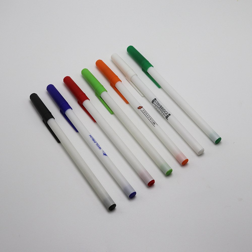 Budget Classic Simple cheap low price Bi c Brand custom Stick Ballpoint Pen,silk screen roller printing stick ball pen