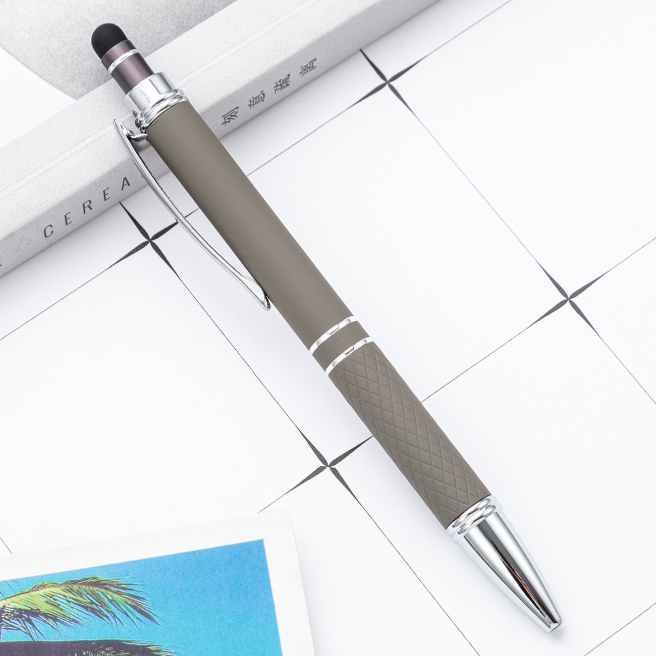 Custom Logo 2-in-1 Metal Stylus Ballpoint Pen Multifunctional Novelty Screen Touch Ball Pen for Advertising Promotions Gift