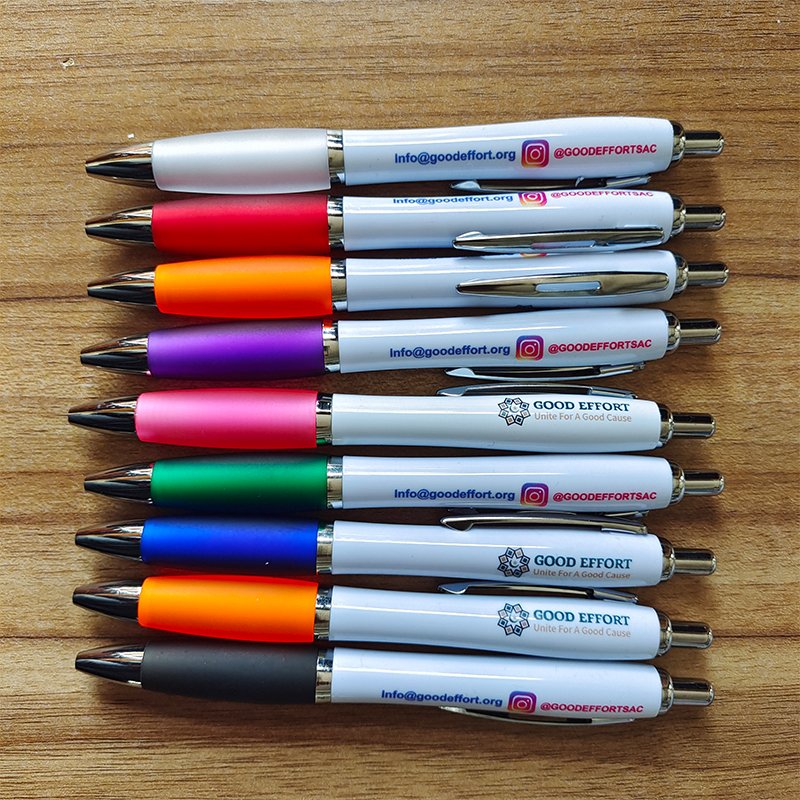 Good Quality Custom Logo White Ball Pen Classic Promotional Pen Custom Customized Pen With Logo