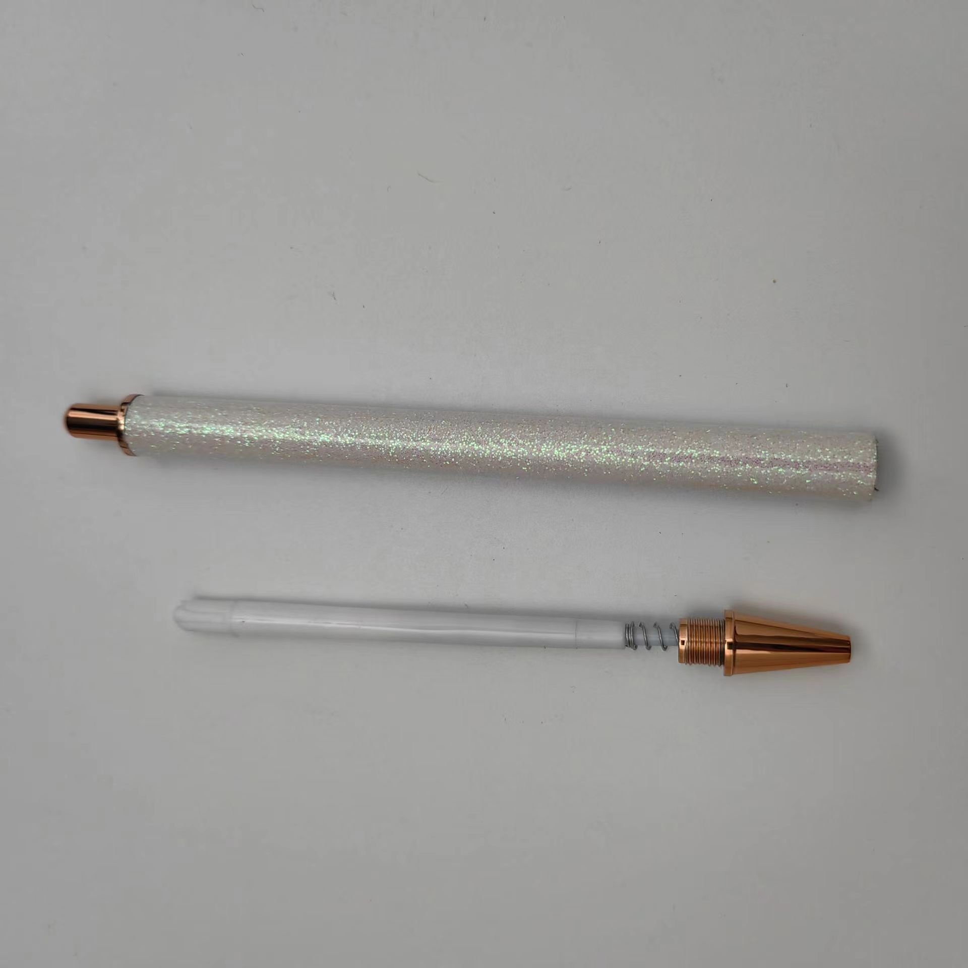 UV DTF Decoration Journaling Smooth Surface Diy Glittered Pens Bling White Glitter Wrap Ballpoint Pen for Sticky Sheet
