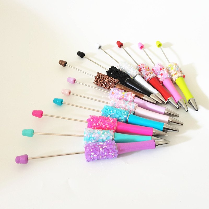 Dia mond Bling Multi-Color Sequin Bead Diy Pen Crystal Petals Handmade Gift Resin Ballpoint Pen