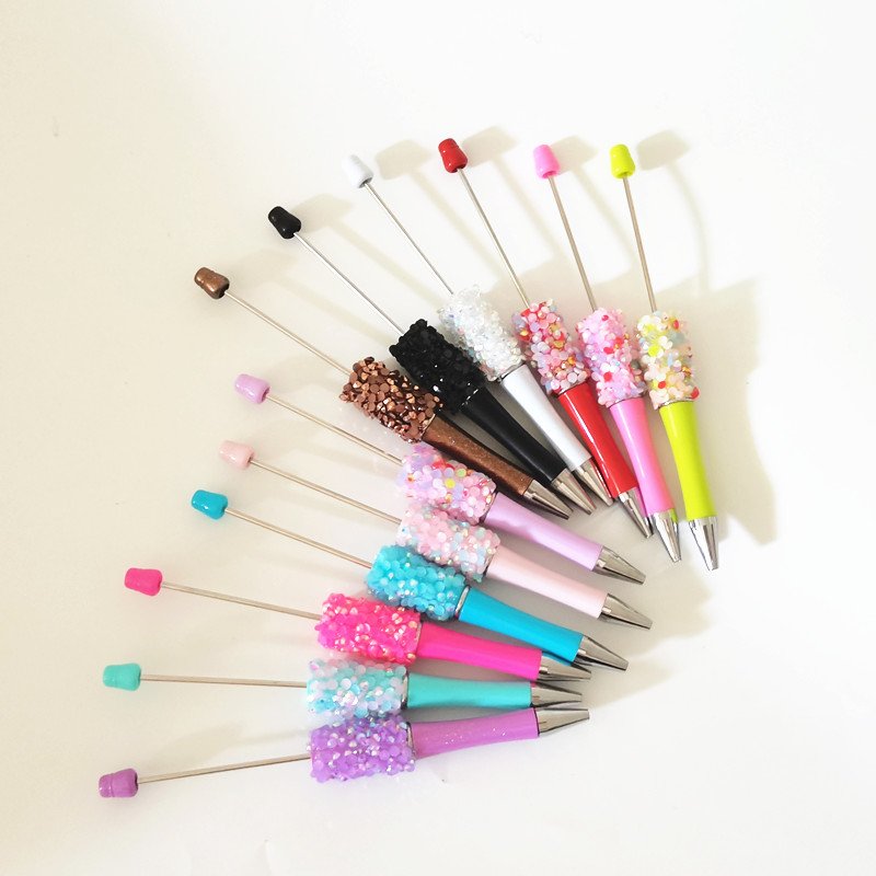 Dia mond Bling Multi-Color Sequin Bead Diy Pen Crystal Petals Handmade Gift Resin Ballpoint Pen