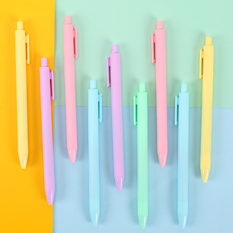 Ballpoint Pen with Logo Multicolor Macaron Promotion Plastic Gel Ink Pen Custom Logo For Gift