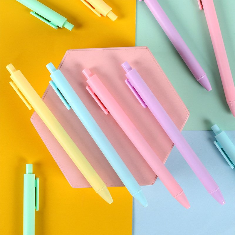 Ballpoint Pen with Logo Multicolor Macaron Promotion Plastic Gel Ink Pen Custom Logo For Gift