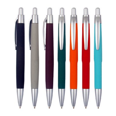 High quality luxury Soft Rubberized Coated Pen Soft Touch Pen Finishing Plastic Pens With Custom Logo