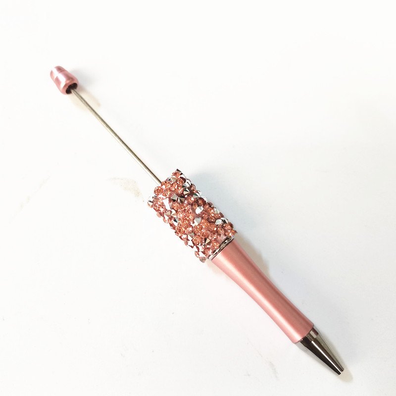 Diamond Bling New Style Promotional DIY Add Bead Pens Handcraft Decorative Plastic Ballpoint Bead Pens With Jewelry Bead Pen