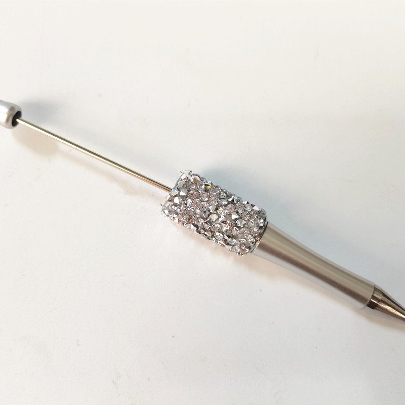 Diamond Bling New Style Promotional DIY Add Bead Pens Handcraft Decorative Plastic Ballpoint Bead Pens With Jewelry Bead Pen