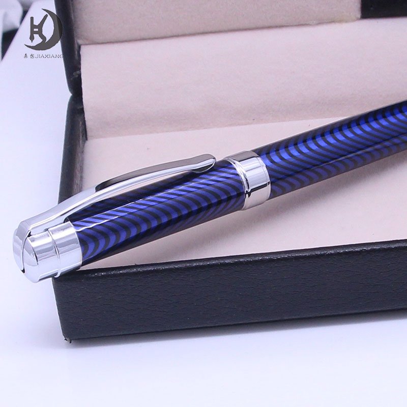 High quality luxury premium business gifts print logo heavy metal black fountain pen kit with custom pen design