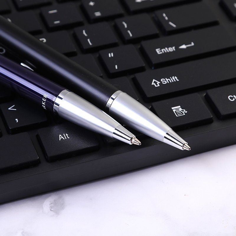 ballpoint pen wholesale luxury silver stainless steel metal ball pen with custom logo