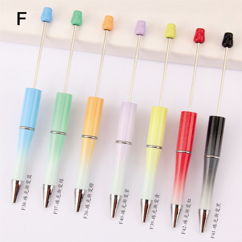 DIY bubble gum beadable ballpoint pen Kawaii novelty Jewelry decorative gift student pen beaded ballpen with custom logo