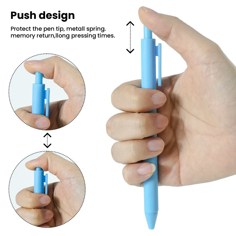 Hot Selling Wholesale Plastic Ballpen Custom Logo Printed Ballpoint Pen Multiple Color Retractable Soft Rubber Click Plastic Pen