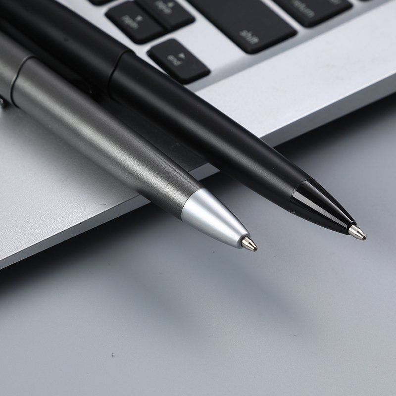 2024 New High Quality Gift Office All Matte Black Pen Luxury Business Twist Blue Pen Body Metal Ballpoint Pen With Logo
