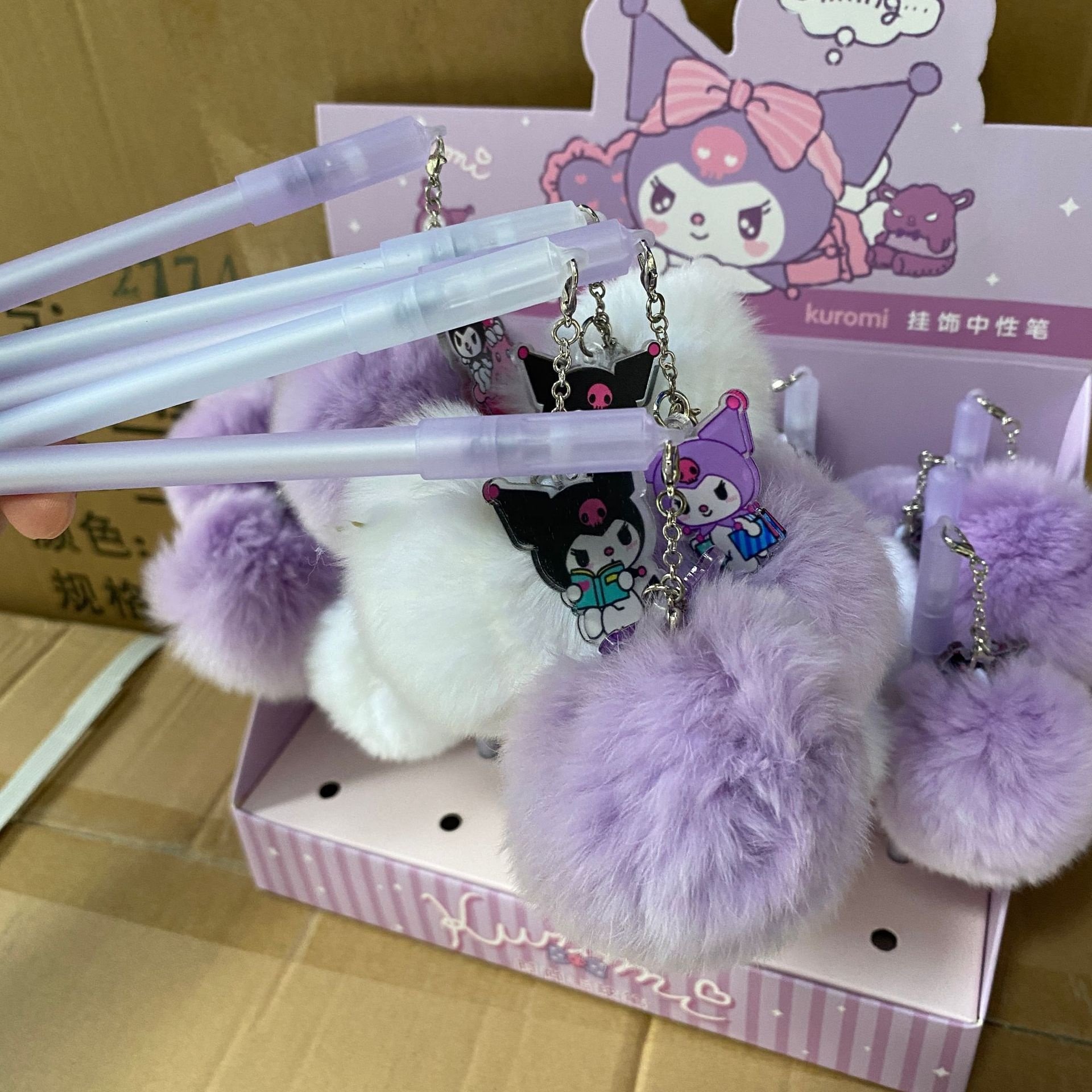 2022 Factory custom Korean kids doll toy ballpoint pen love Cartoon plush dolls promotional gift pen for student