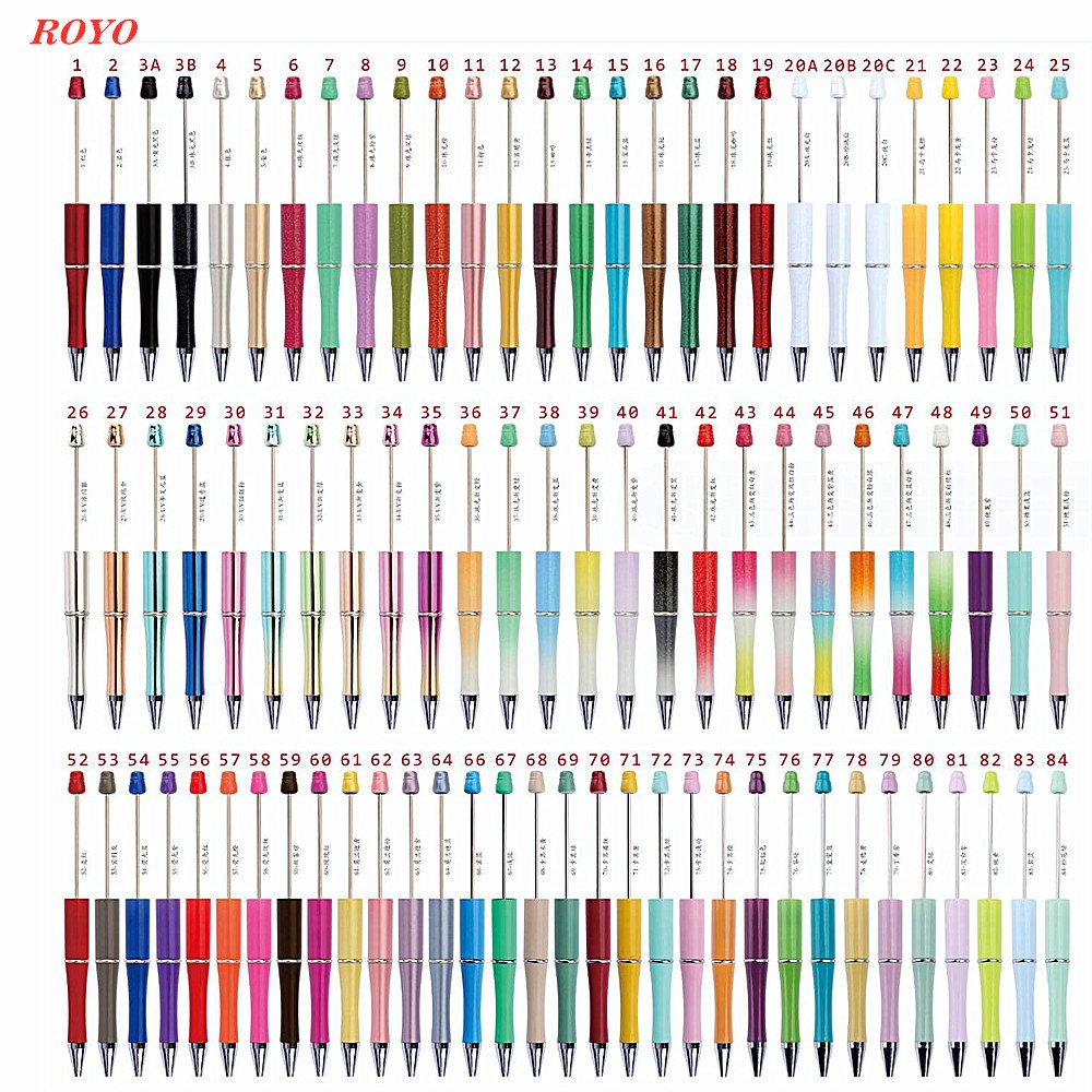 Hot Sell Novelty Beadable Creative Ball pen Decorative DIY Beadable Ballpoint Pen With Jewelry Metal Stainless Steel ballpen
