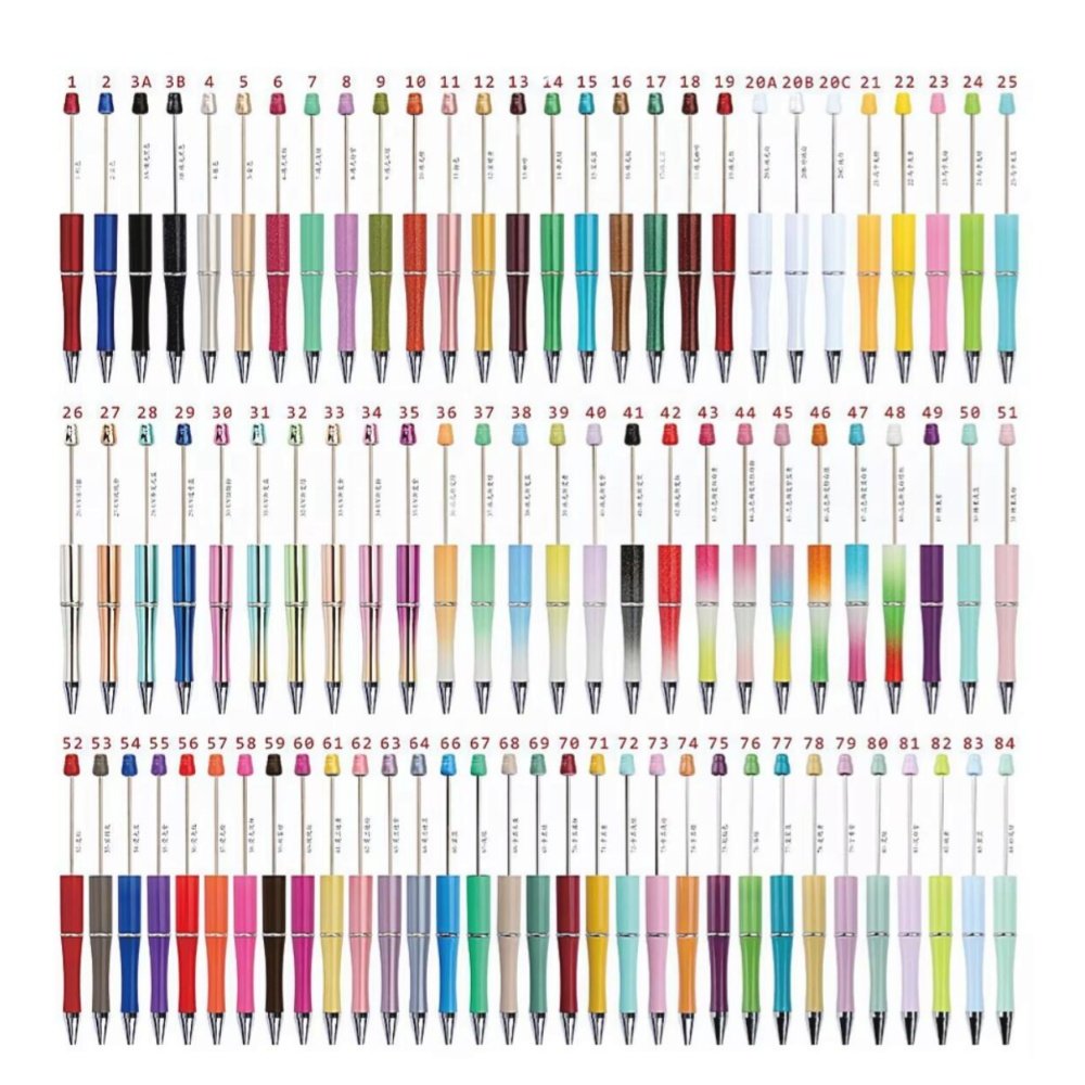 Hot Sell Novelty Beadable Creative Ball pen Decorative DIY Beadable Ballpoint Pen With Jewelry Metal Stainless Steel ballpen