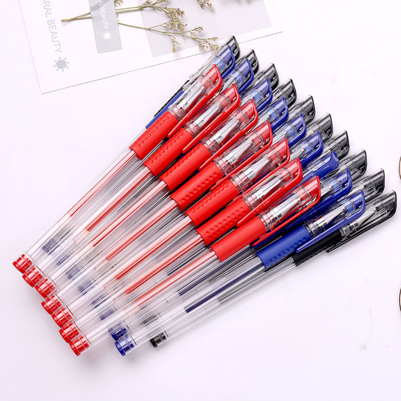 X1011-2 Stationery Wholesale Cheapest Ink Gel Pens With Custom Logo 0.5mm Blue Plastic Ballpoint Pens Promotional Gel Pen